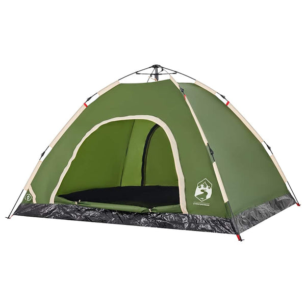 4-Personen Campingzelt Grün Quick Release