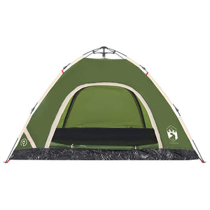 4-Personen Campingzelt Grün Quick Release