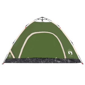 4-Personen Campingzelt Grün Quick Release