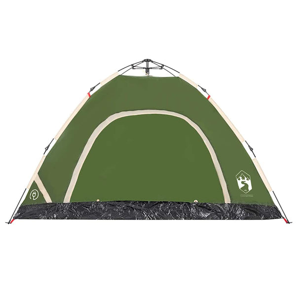 4-Personen Campingzelt Grün Quick Release