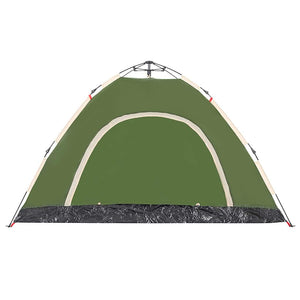 4-Personen Campingzelt Grün Quick Release