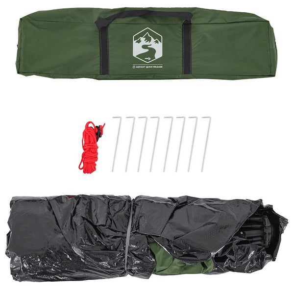 4-Personen Campingzelt Grün Quick Release