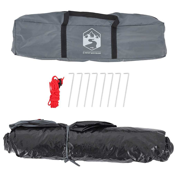 Campingzelt 4 Personen Grau/Orange Quick Release