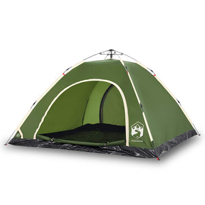 5-Personen Campingzelt Grün Quick Release