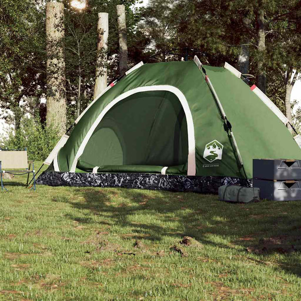 5-Personen Campingzelt Grün Quick Release