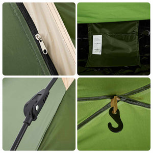 5-Personen Campingzelt Grün Quick Release