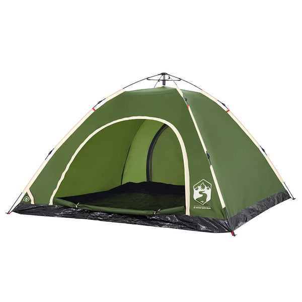 5-Personen Campingzelt Grün Quick Release