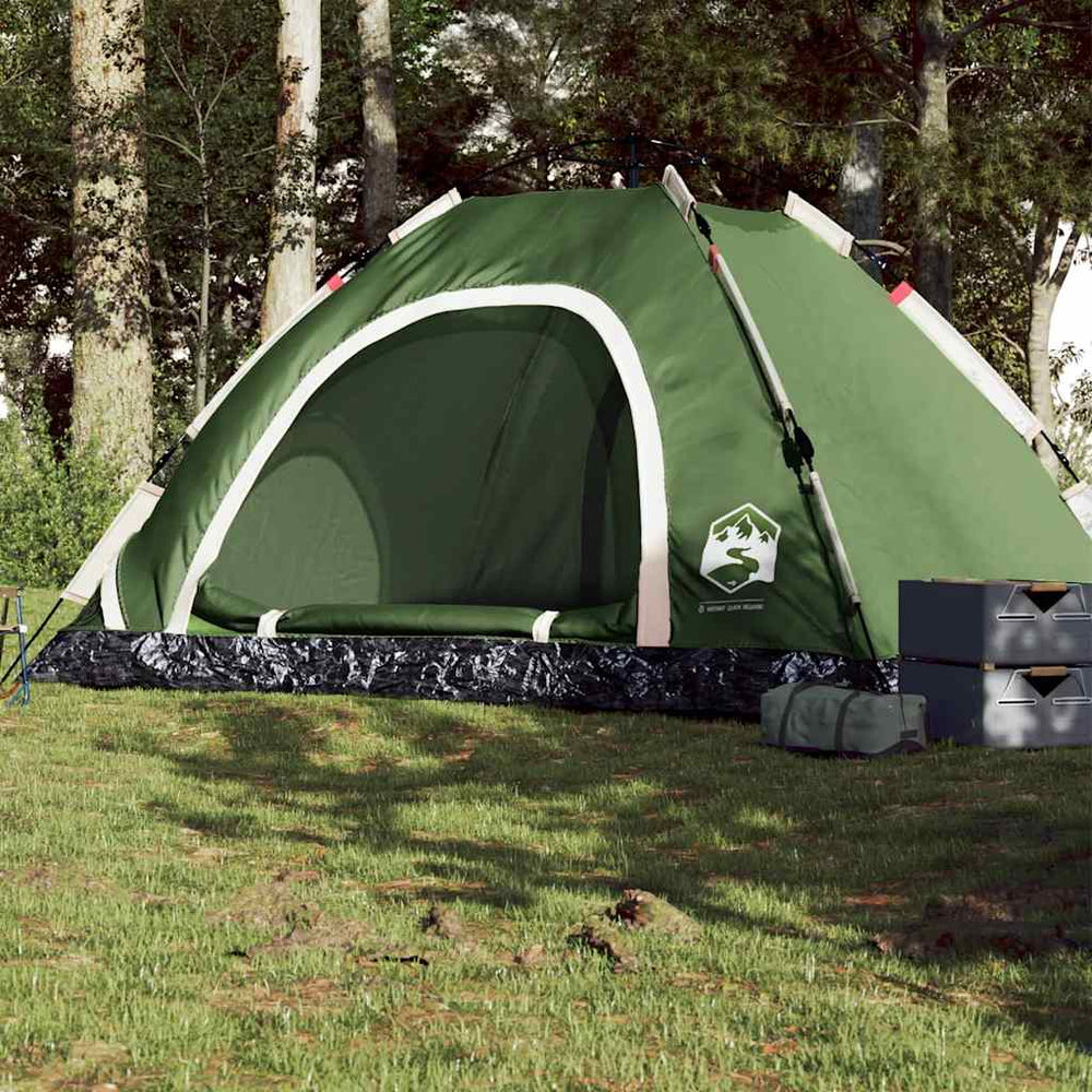 5-Personen Campingzelt Grün Quick Release