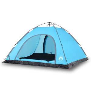 5-Personen Campingzelt Blau Quick Release