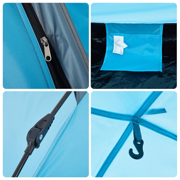 5-Personen Campingzelt Blau Quick Release