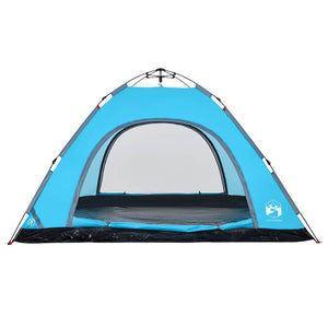 5-Personen Campingzelt Blau Quick Release