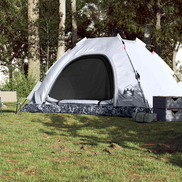 5-Personen Campingzelt Weiß Verdunkelungsstoff