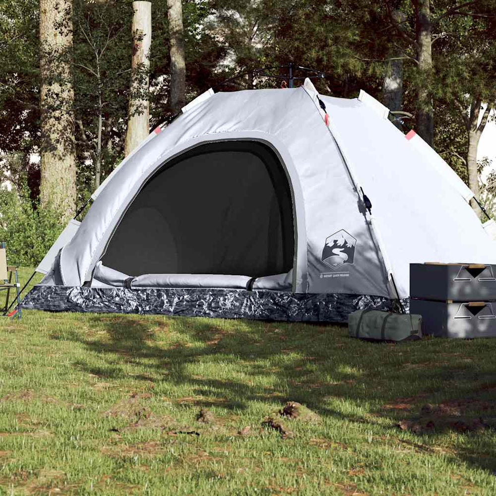 5-Personen Campingzelt Weiß Verdunkelungsstoff