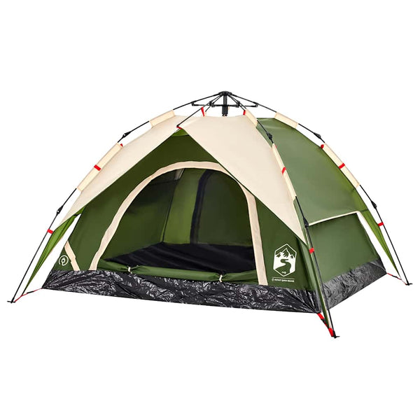 3-Personen Kuppelzelt Grün Quick Release