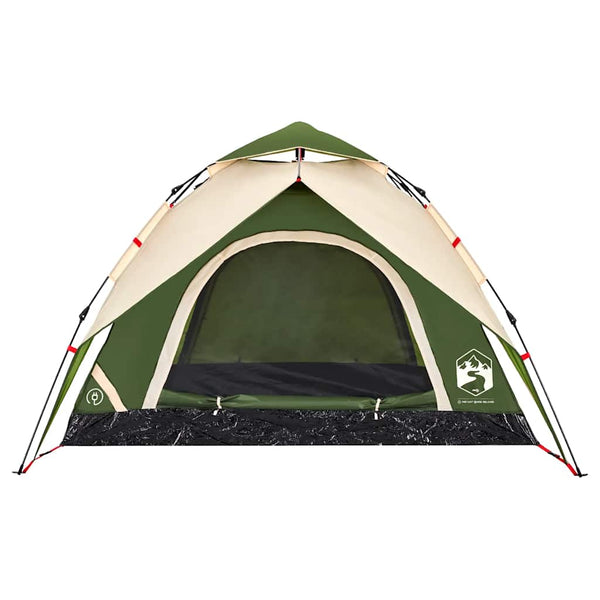 3-Personen Kuppelzelt Grün Quick Release