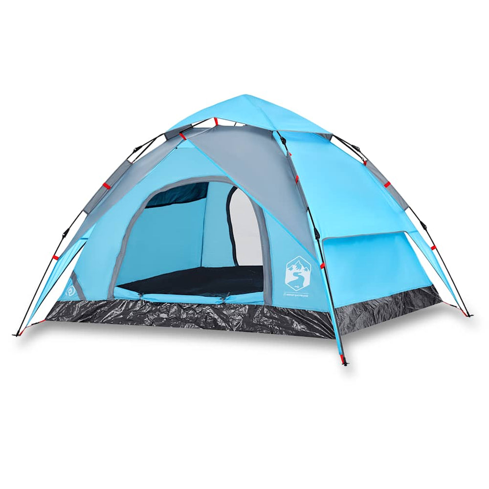 3-Personen Kuppelzelt Blau Quick Release