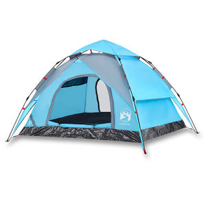 3-Personen Kuppelzelt Blau Quick Release