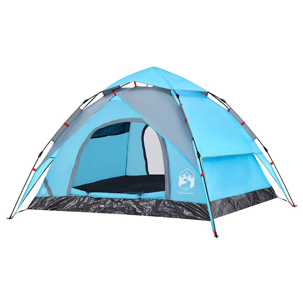 3-Personen Kuppelzelt Blau Quick Release