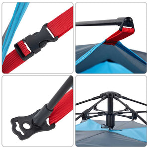 3-Personen Kuppelzelt Blau Quick Release