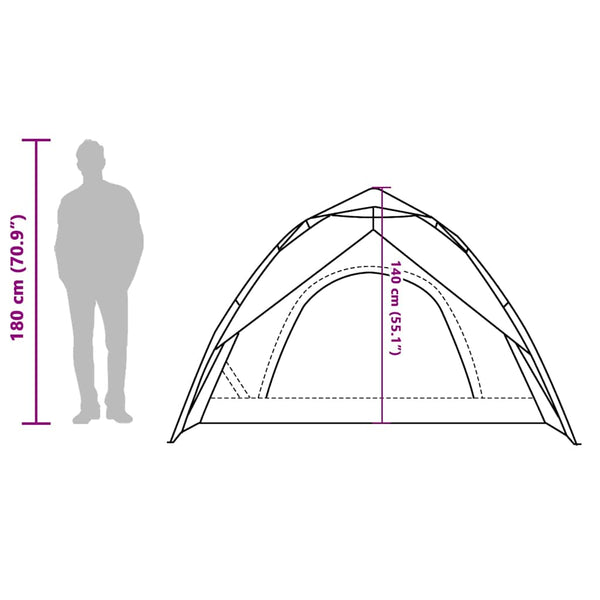 Kuppel-Campingzelt für 4 Personen, verdunkelt