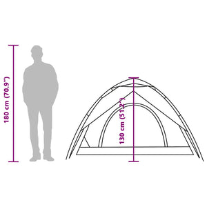 Kuppel-Campingzelt für 2 Personen, Grün