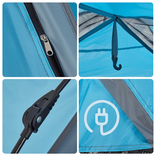 2-Personen Campingzelt Kuppelzelt Blau