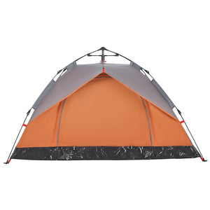 2-Personen Kuppelzelt Grau/Orange Quick Release