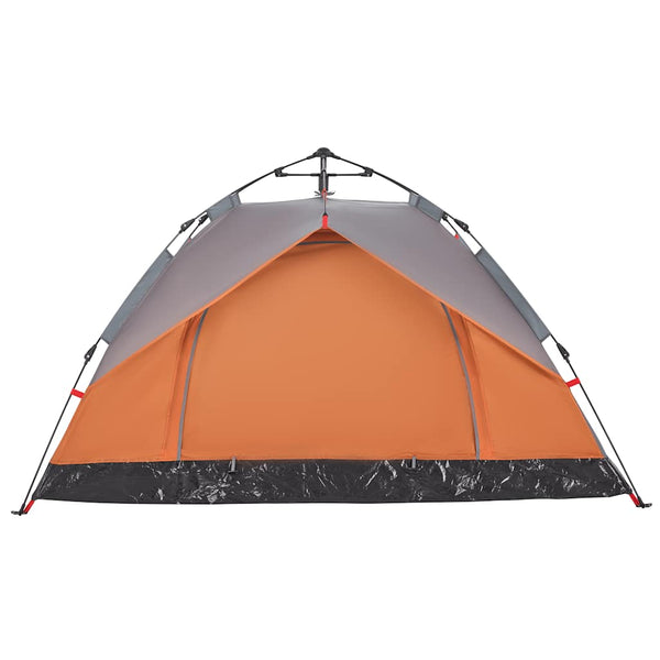 2-Personen Kuppelzelt Grau/Orange Quick Release