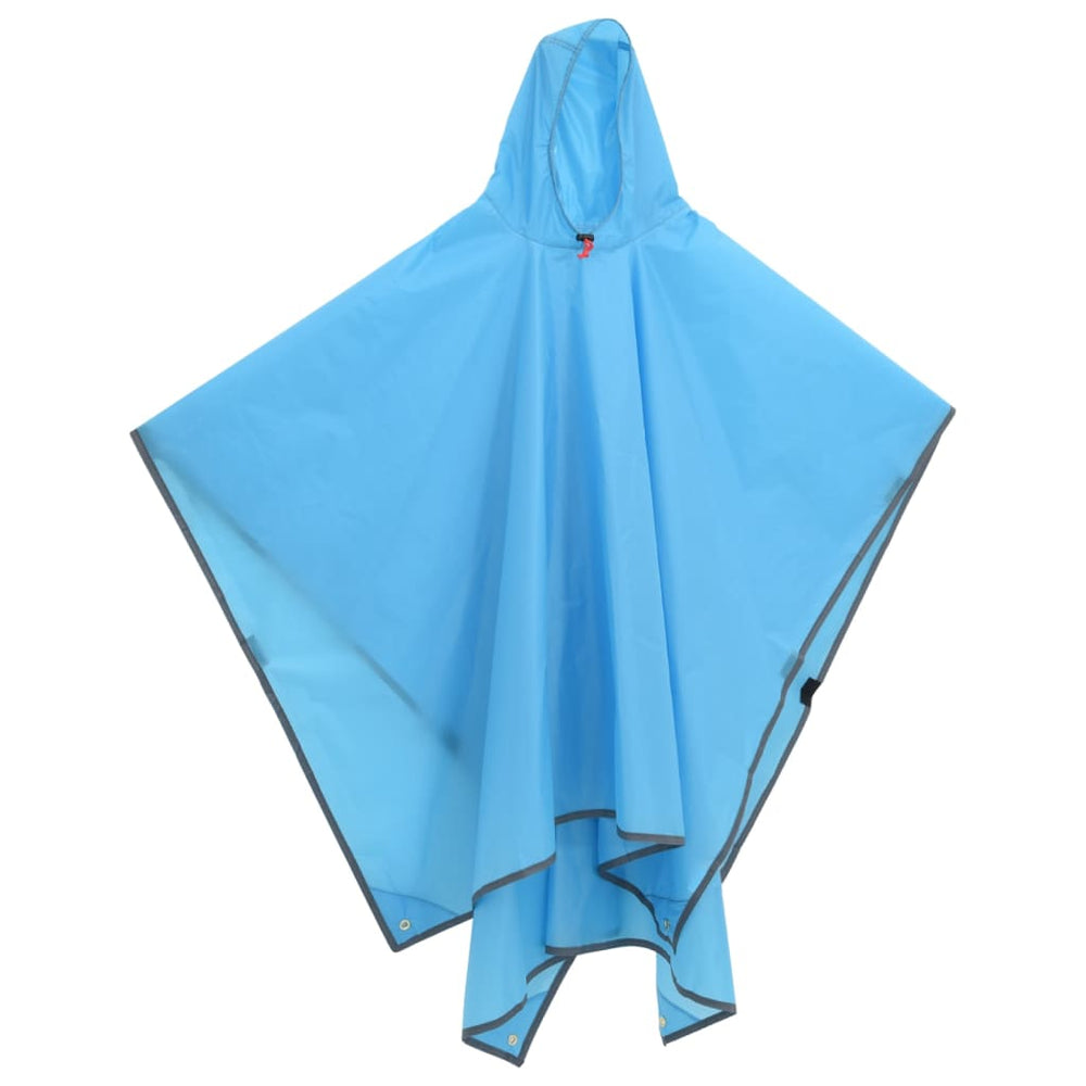 vidaXL Hooded Rain Poncho 2-in-1 Design Blue 223x145 cm