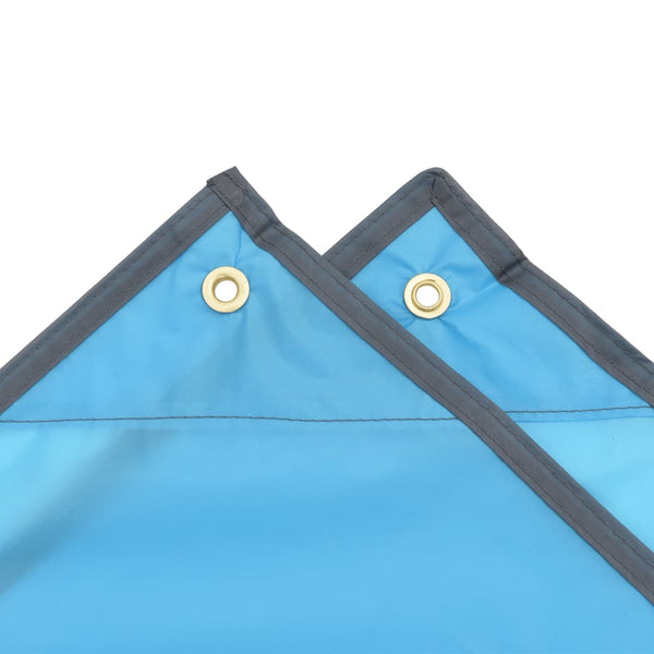 2-in-1 Regenponcho mit Kapuze Blau 223x145 cm