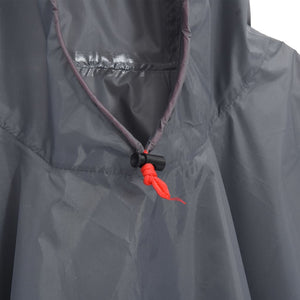 Regenponcho mit Kapuze Grau/Orange 223x145cm