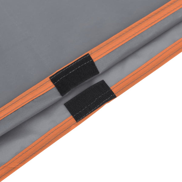 Regenponcho mit Kapuze Grau/Orange 223x145cm