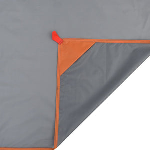 Picknickdecke mit Heringen Grau/Orange 205x155cm