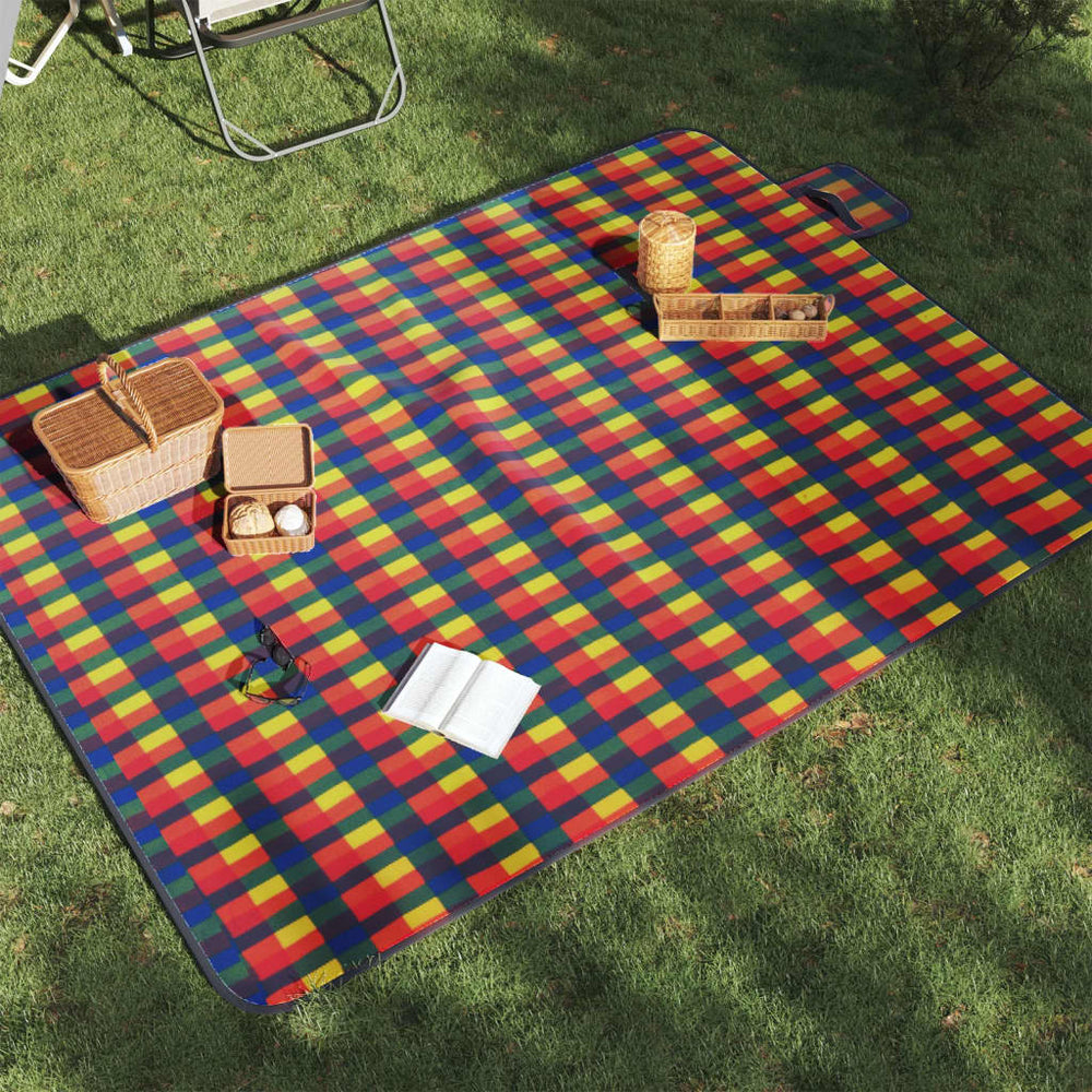 Faltbare Picknickdecke, Mehrfarbig Kariert, 200x150 cm