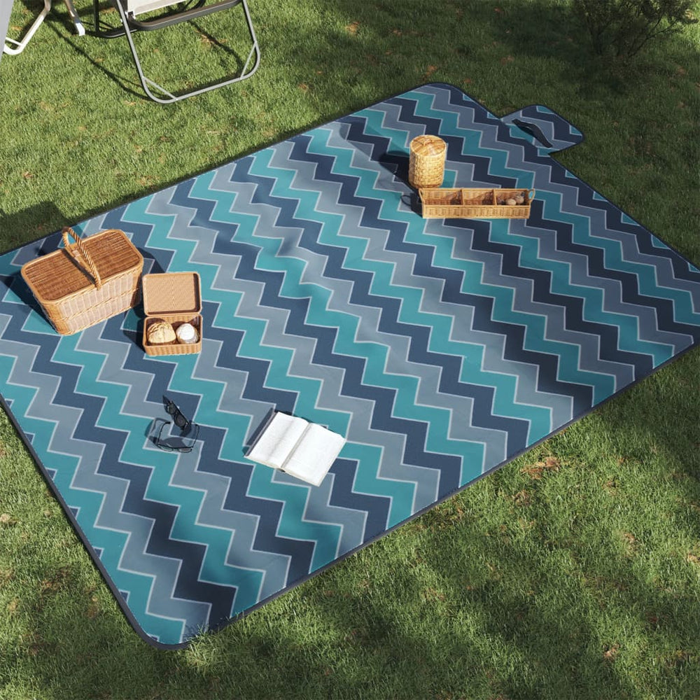 Faltbare Picknickdecke Blau 200x150 cm