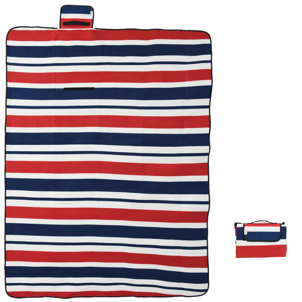 Faltbare Picknickdecke Rot Blau 200x150 cm