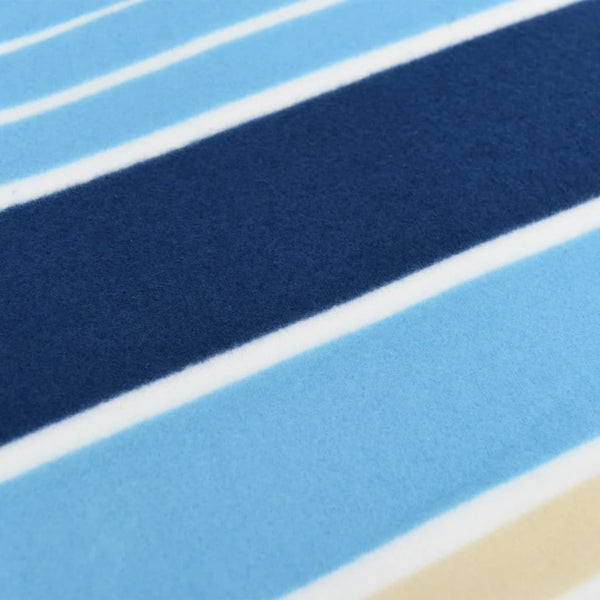 Faltbare Picknickdecke Blau-Weiß Gestreift 200x200 cm