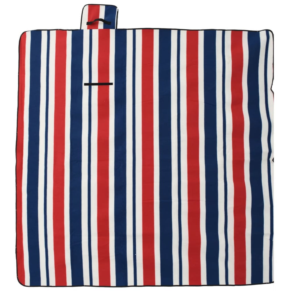 Faltbare Picknickdecke Rot Blau 200x200 cm