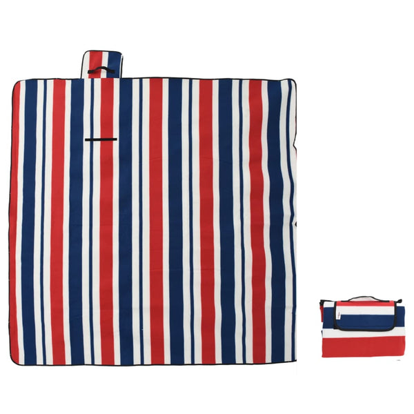 Faltbare Picknickdecke Rot Blau 200x200 cm