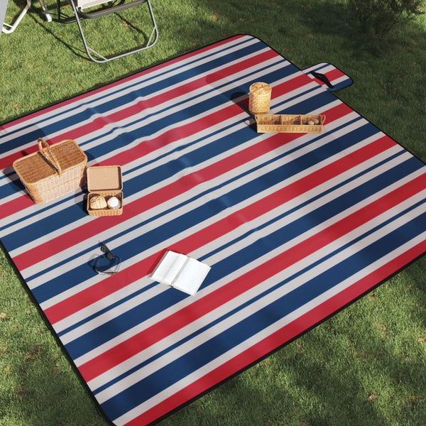 Faltbare Picknickdecke Rot Blau 200x200 cm