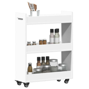 Rollbarer Schrank Weiß 60x22x79 cm