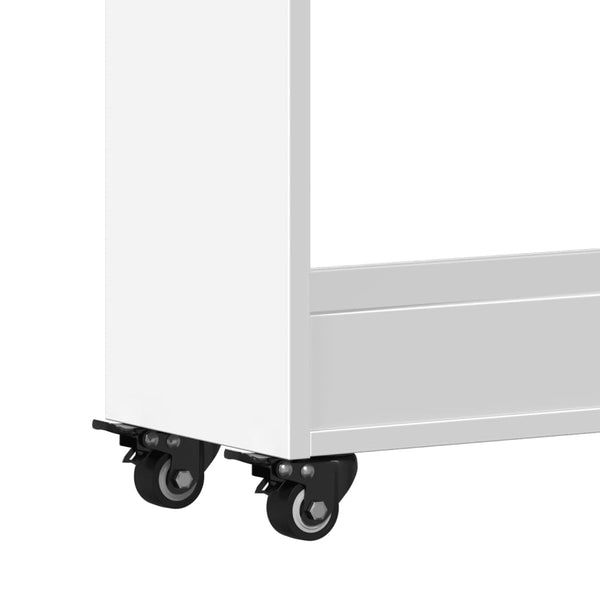 Rollbarer Schrank Weiß 60x22x79 cm