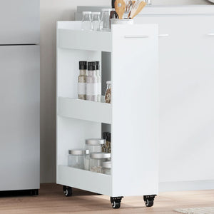 Rollbarer Schrank Weiß 60x22x79 cm