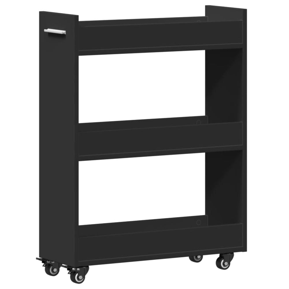 Schwarzer Rollschrank 60x22x79 cm