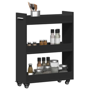 Schwarzer Rollschrank 60x22x79 cm