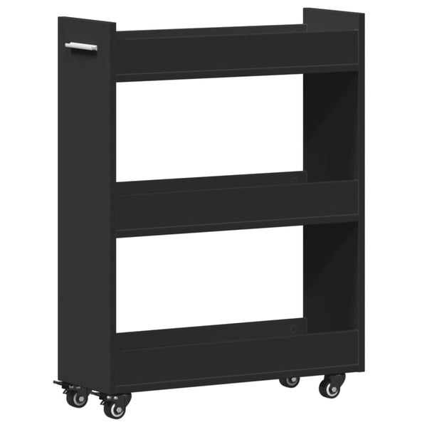 Schwarzer Rollschrank 60x22x79 cm