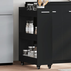 Schwarzer Rollschrank 60x22x79 cm