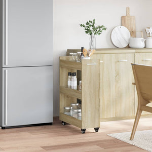 Rollbarer Schrank Sonoma-Eiche 60x22x79 cm