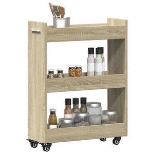 Rollbarer Schrank Sonoma-Eiche 60x22x79 cm