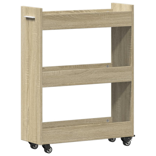 Rollbarer Schrank Sonoma-Eiche 60x22x79 cm